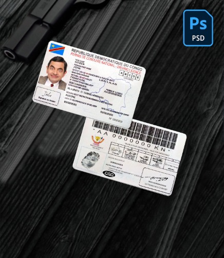 Congo national driving license PSD